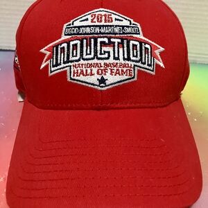Red Baseball Hall of Fame Cap 2015 Induction